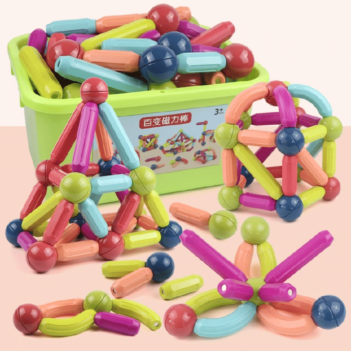 15-Piece Magnetic Building Block Educational Toy Set for Kids