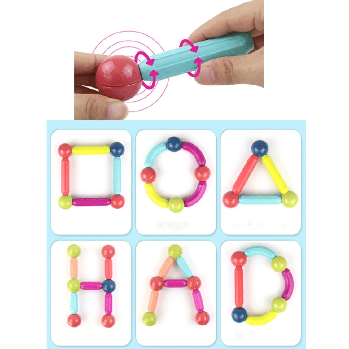 15-Piece Magnetic Building Block Educational Toy Set for Kids