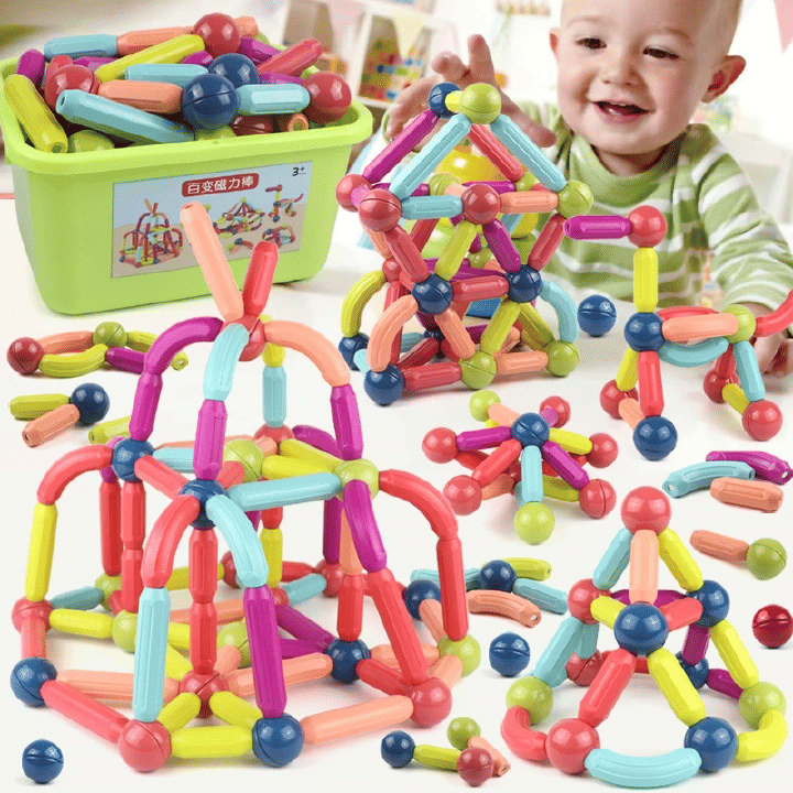 15-Piece Magnetic Building Block Educational Toy Set for Kids