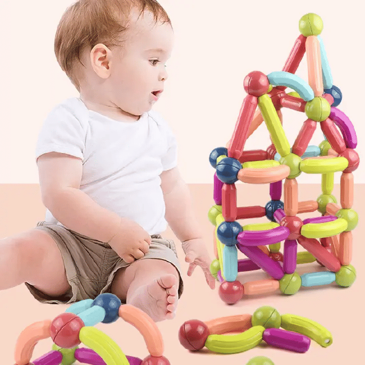 15-Piece Magnetic Building Block Educational Toy Set for Kids