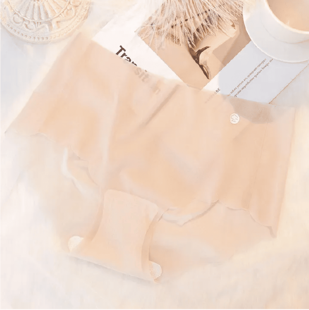 5-Pack Seamless Ice Silk Mid-Waist Panties for Women - Tummy Control & Hip Lift