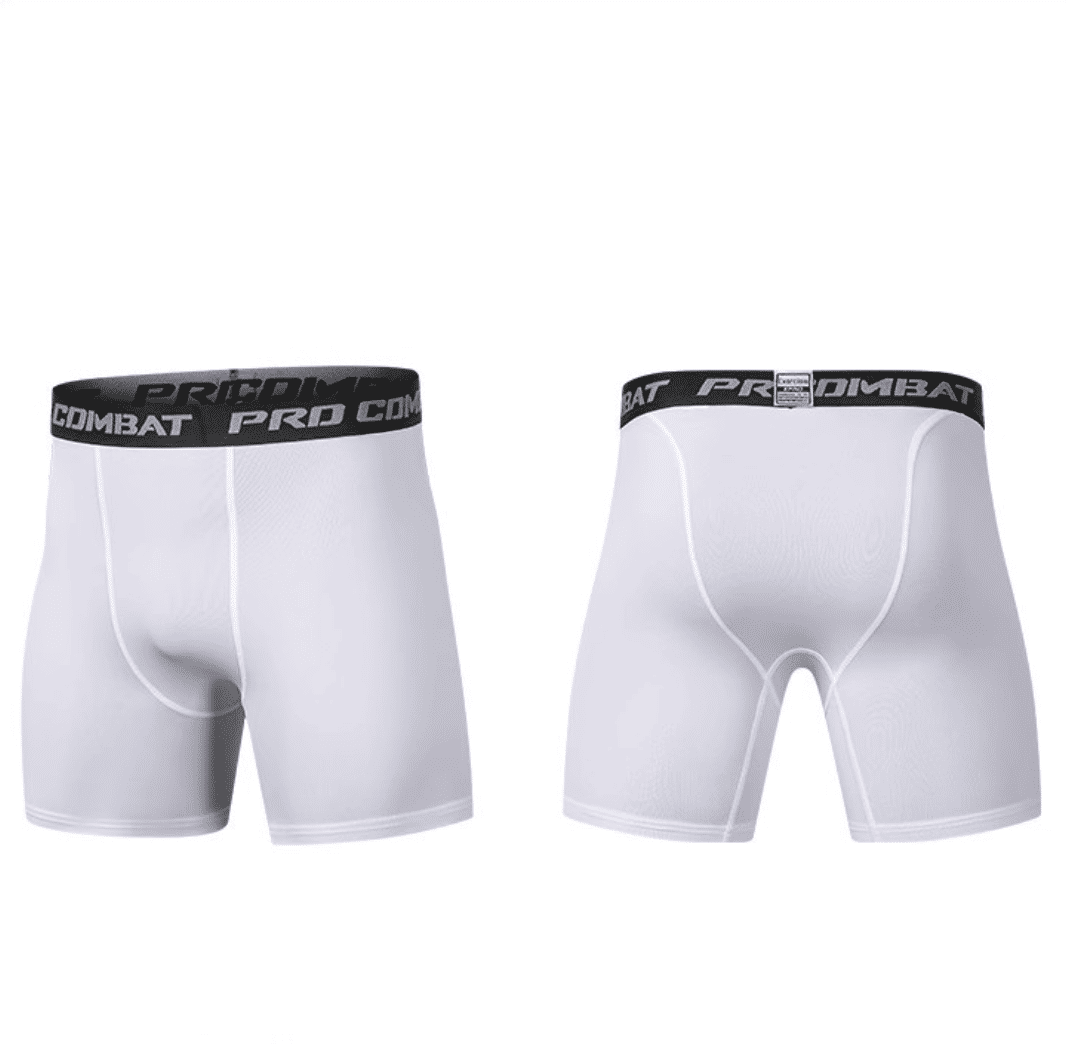 Men's 2-Pack Compression Base Layer 5-Inch Workout Shorts Boxer Briefs
