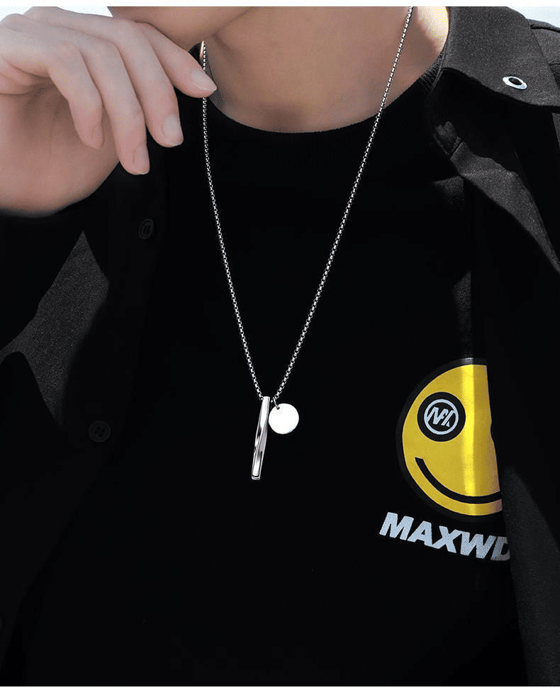 Modern Spiral Titanium Steel Pendant Necklace for Men & Women - Hip-Hop Fashion Jewelry