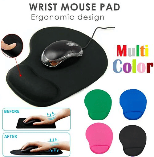 Ergonomic Memory Foam Wrist Rest Mouse Pad for Laptop and Desktop Comfort