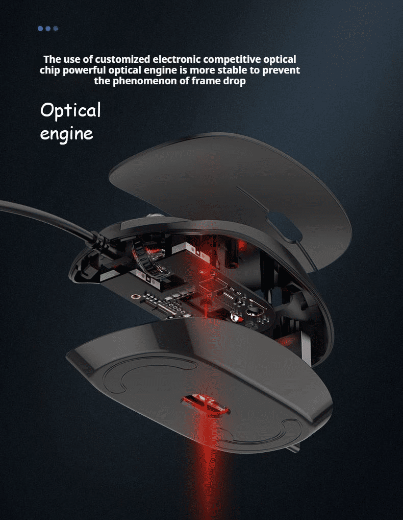 Comfortable USB Wired Computer Mouse for Gaming, Office, Home, Notebook PC - Black