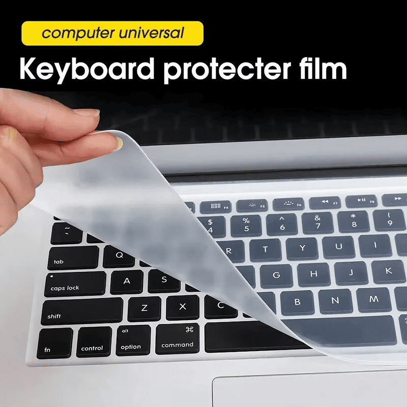 Universal Silicone Laptop Keyboard Protector Skin - Dustproof, Waterproof, Clear Film