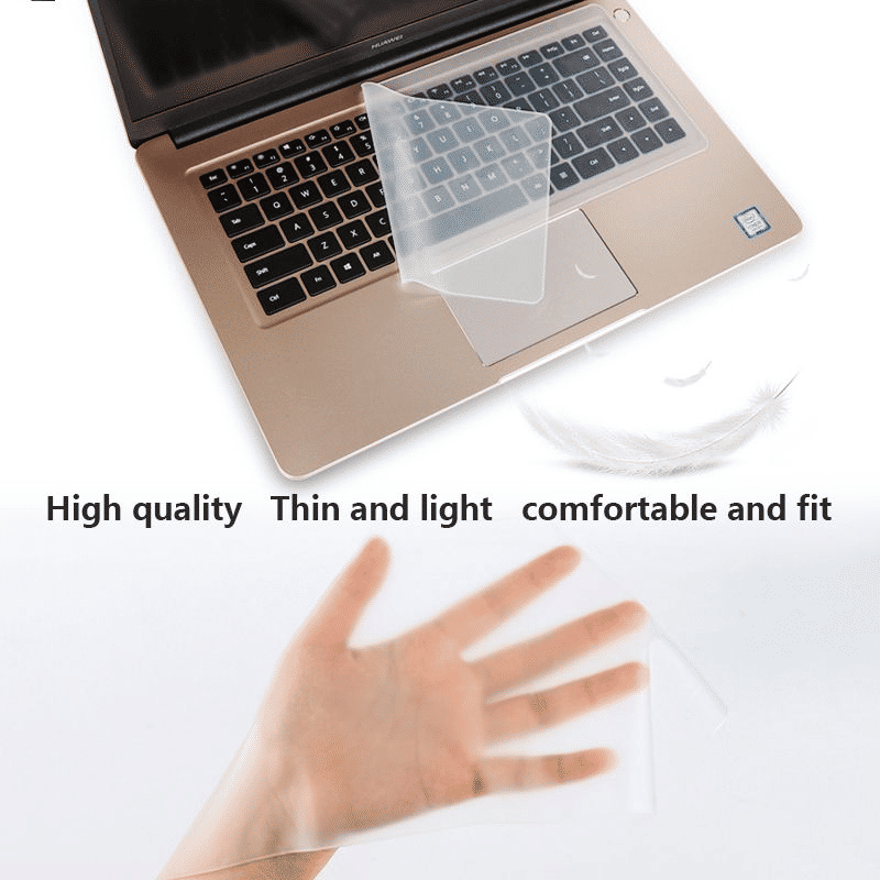 Universal Silicone Laptop Keyboard Protector Skin - Dustproof, Waterproof, Clear Film