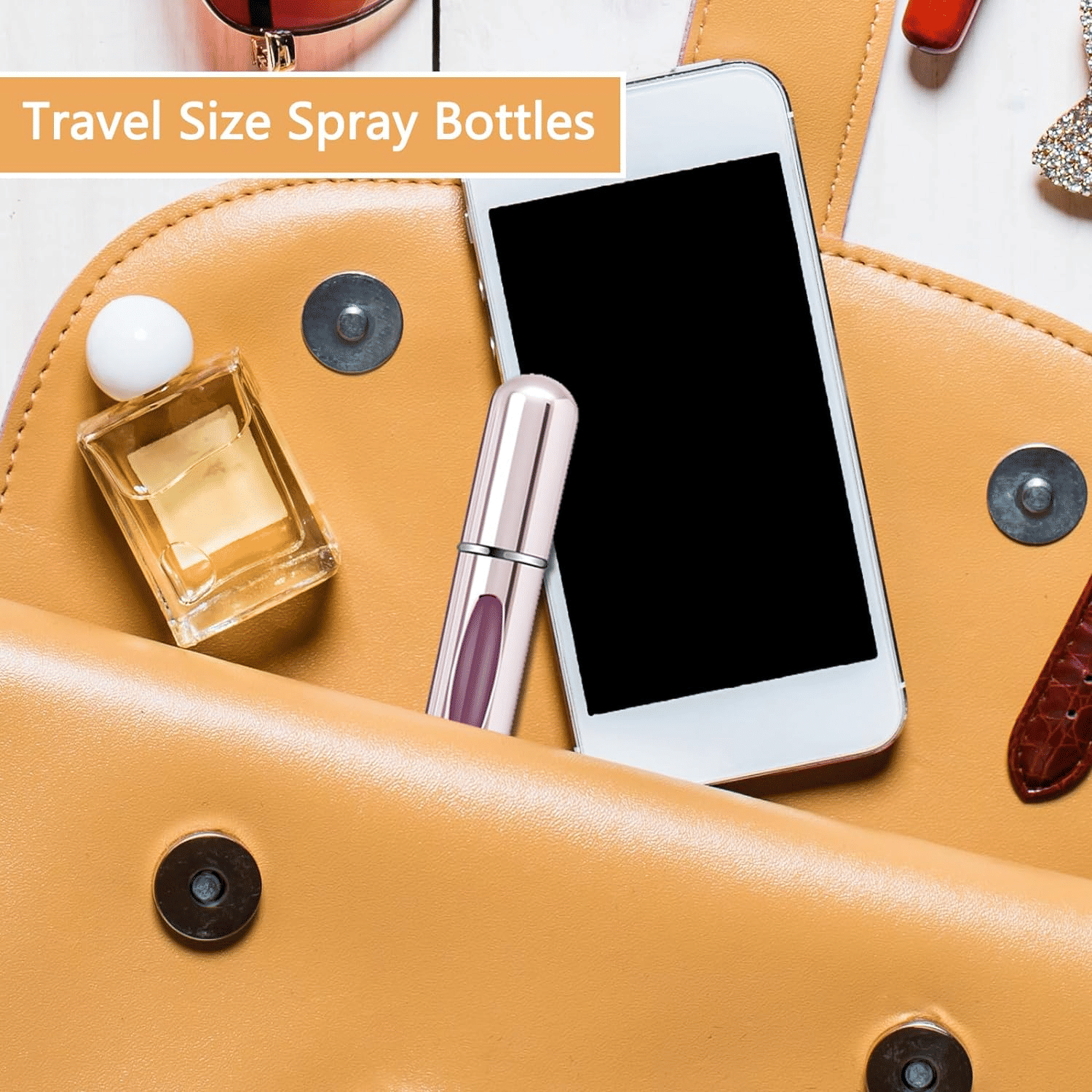 Mini Refillable Perfume Atomizer Bottle 5ml Travel Spray Pump