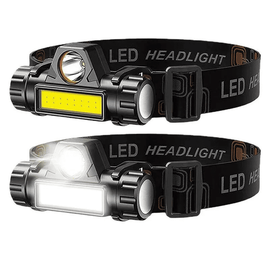 Powerful COB LED USB Rechargeable Headlamp - Super Bright, Magnetic, Waterproof Head Torch