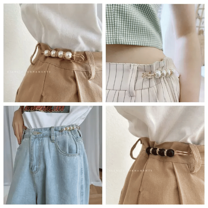 Elegant Imitating Pearl Brooch Pins Set for Waist Reduction & Decor