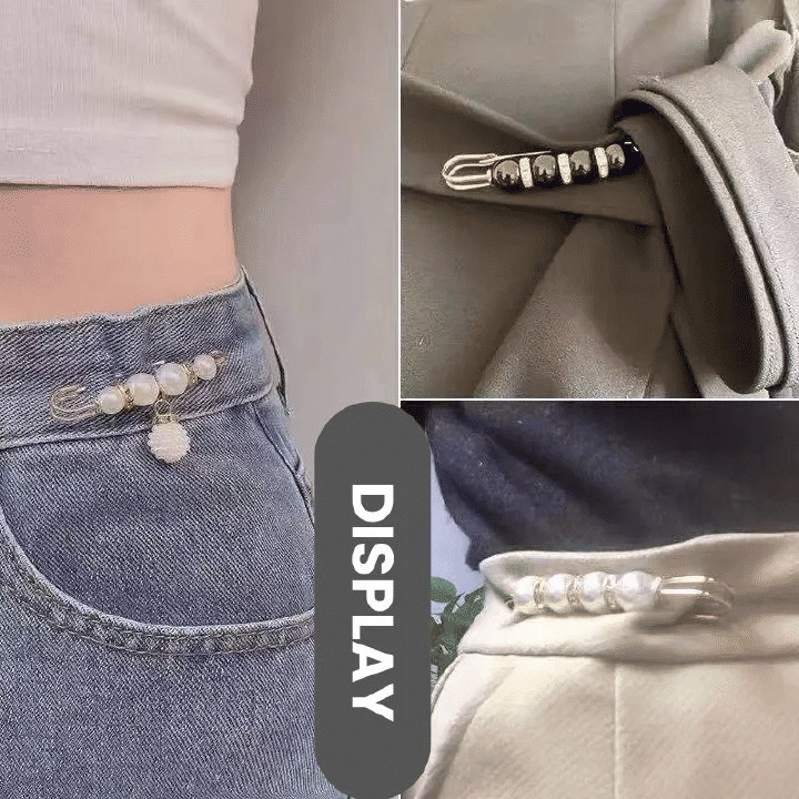 Elegant Imitating Pearl Brooch Pins Set for Waist Reduction & Decor