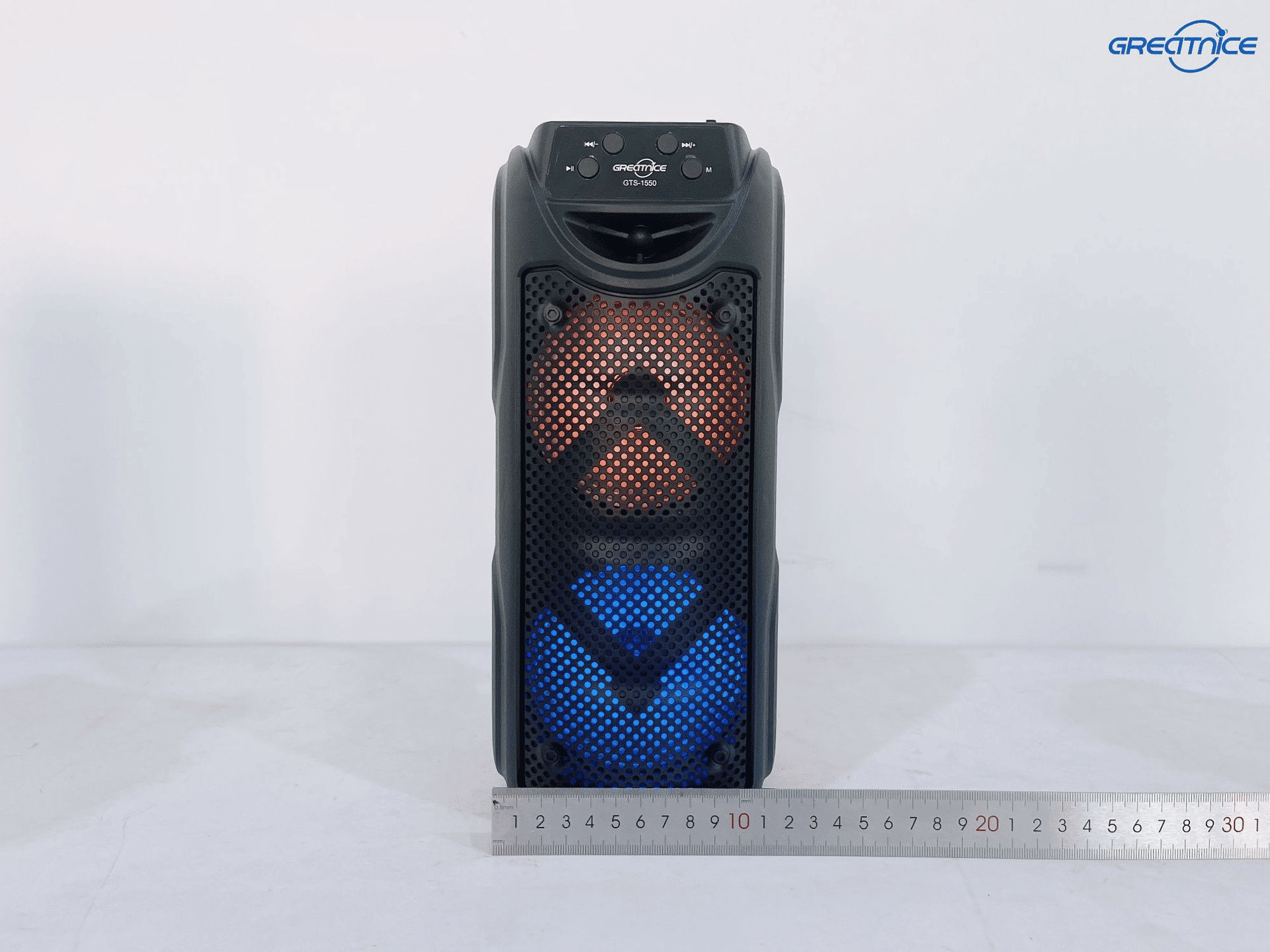 Portable Dual 3-inch Wireless Bluetooth Speaker with Dynamic Colorful Lights