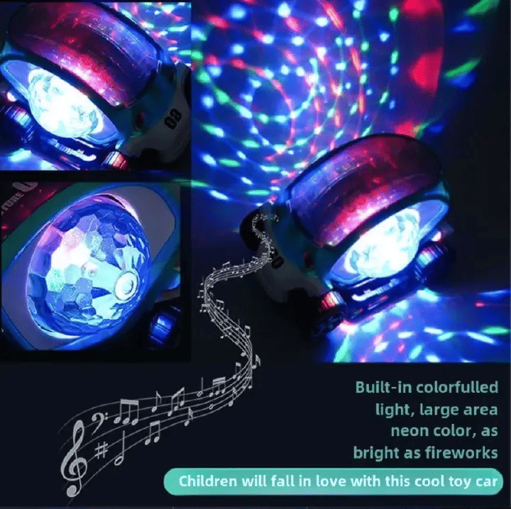 Induction Lighting Musical Sensory Crawling Toy Car for Kids