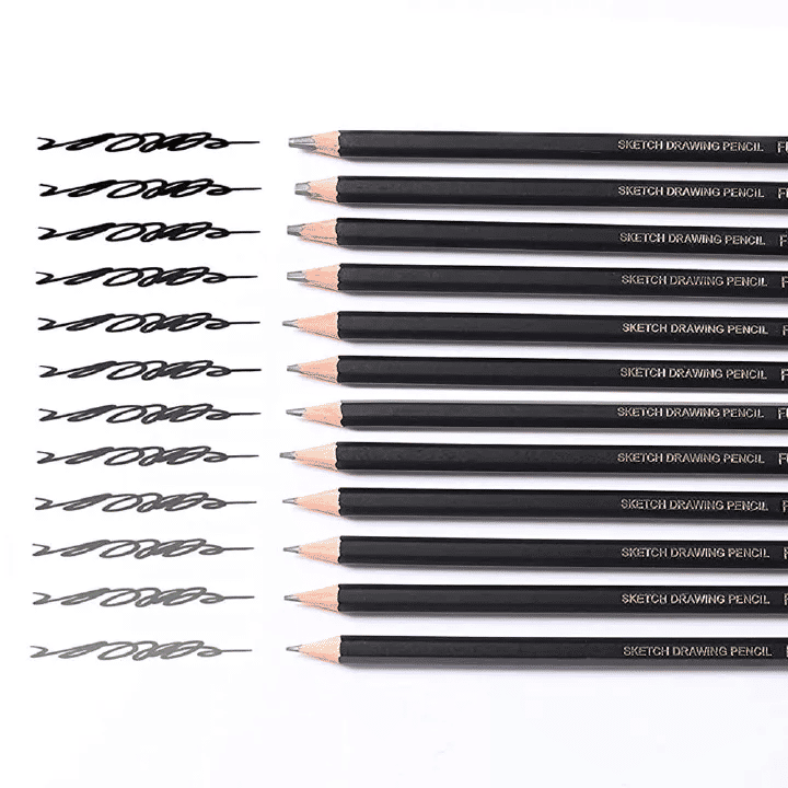 Professional 12-Piece Graphite Drawing and Sketching Pencil Set