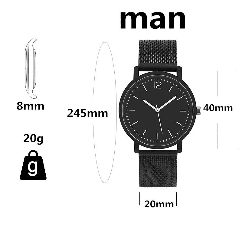 Elegant Digital Quartz Couple Watches for Men & Women, Perfect Gift Set