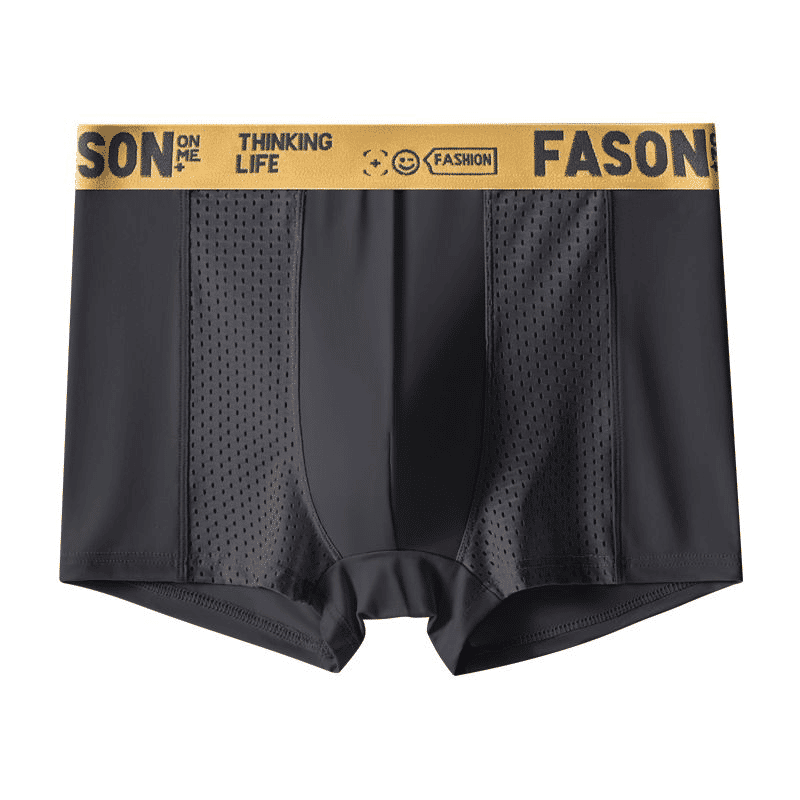 4-Pack Men's Ice Silk Breathable Antibacterial Quick-Dry Boxer Briefs