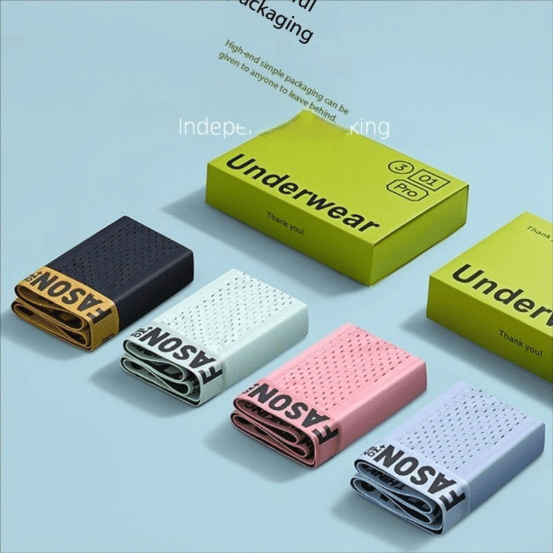 4-Pack Men's Ice Silk Breathable Antibacterial Quick-Dry Boxer Briefs