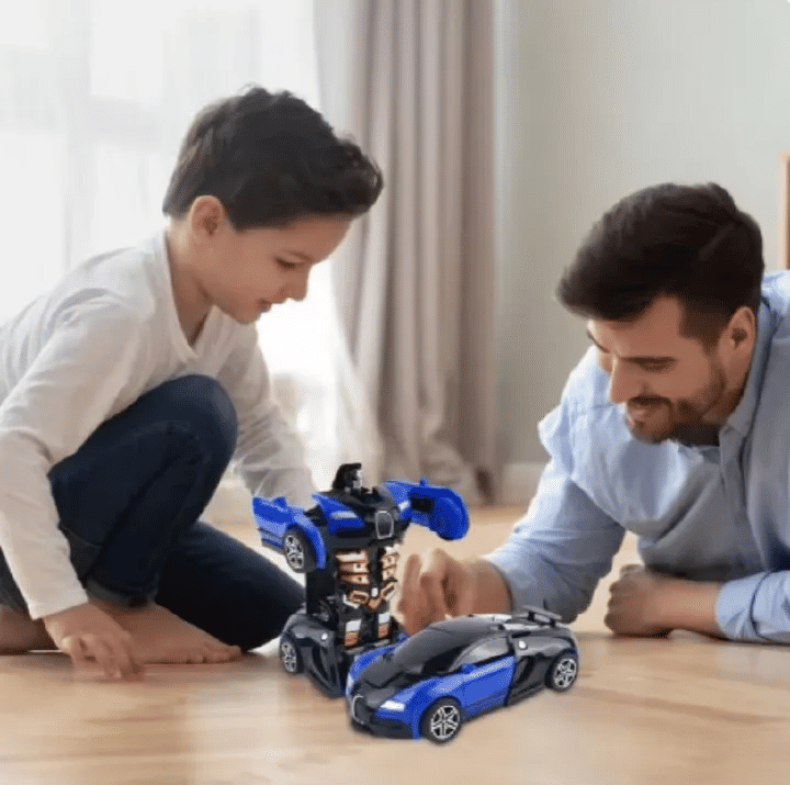 Automatic Transforming Robot Toy Car with Collision Deformation