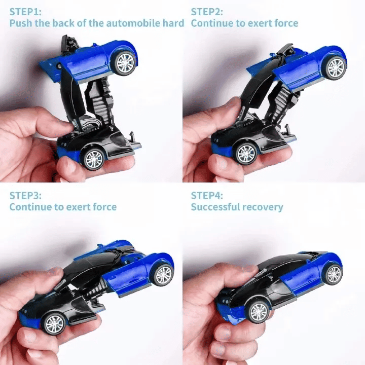 Automatic Transforming Robot Toy Car with Collision Deformation
