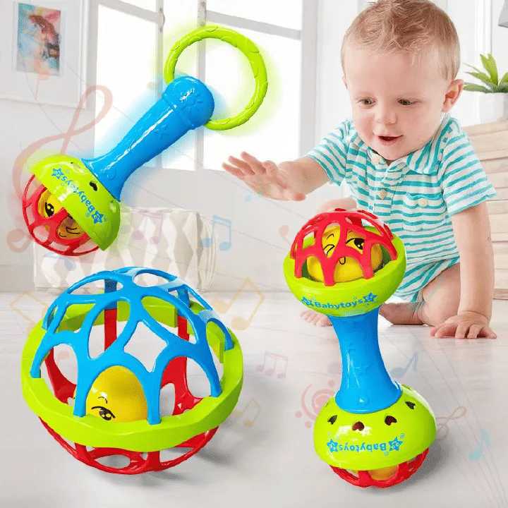 Generic Textured Sensory Rattle Ball Newborn Educational Grasp Toy