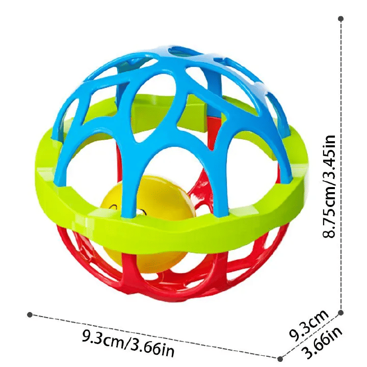 Generic Textured Sensory Rattle Ball Newborn Educational Grasp Toy