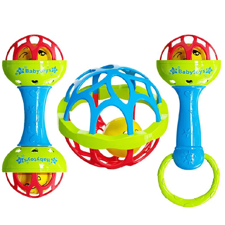 Generic Textured Sensory Rattle Ball Newborn Educational Grasp Toy