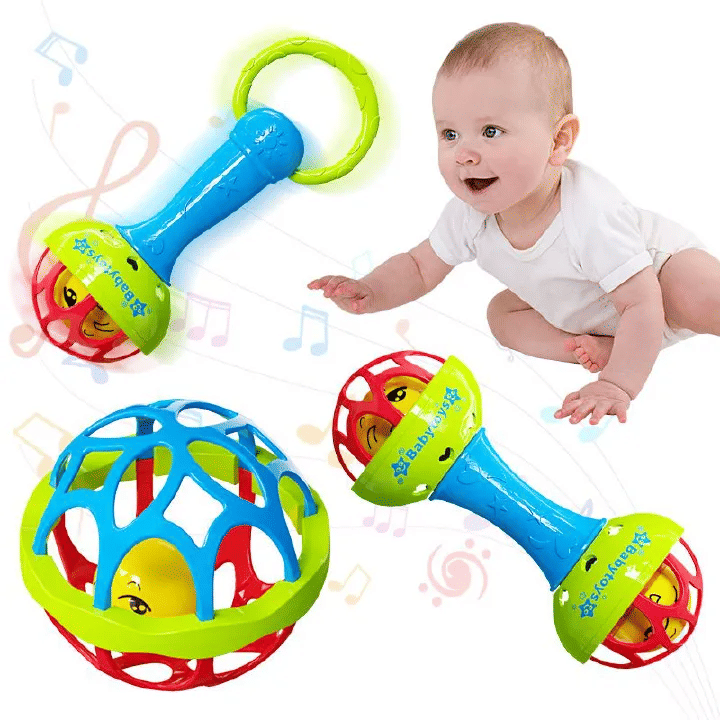 Generic Textured Sensory Rattle Ball Newborn Educational Grasp Toy