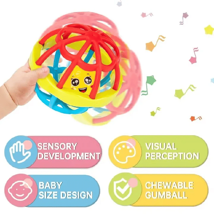 Generic Textured Sensory Rattle Ball Newborn Educational Grasp Toy