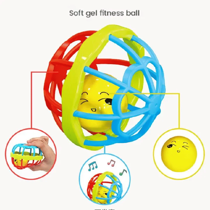 Generic Textured Sensory Rattle Ball Newborn Educational Grasp Toy