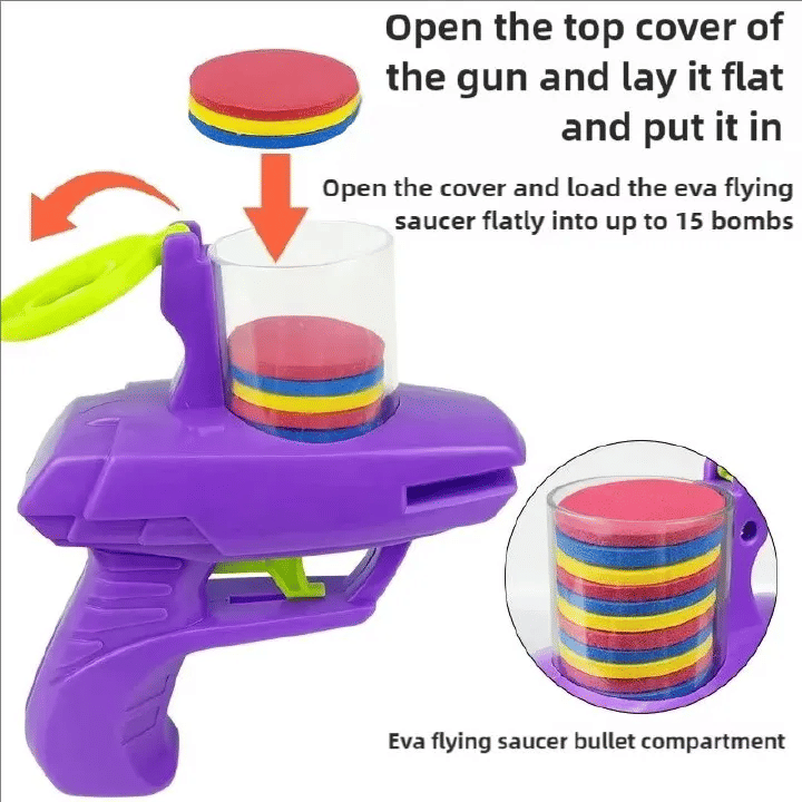 Carrot Flying Disc Launcher Toy for Kids Interactive Outdoor Game