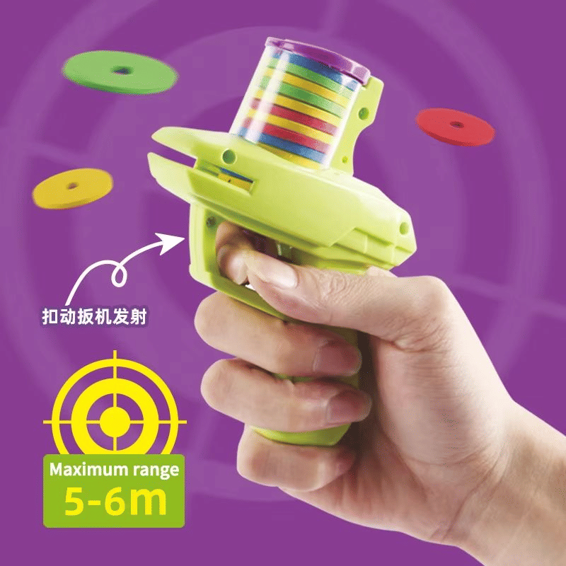 Carrot Flying Disc Launcher Toy for Kids Interactive Outdoor Game