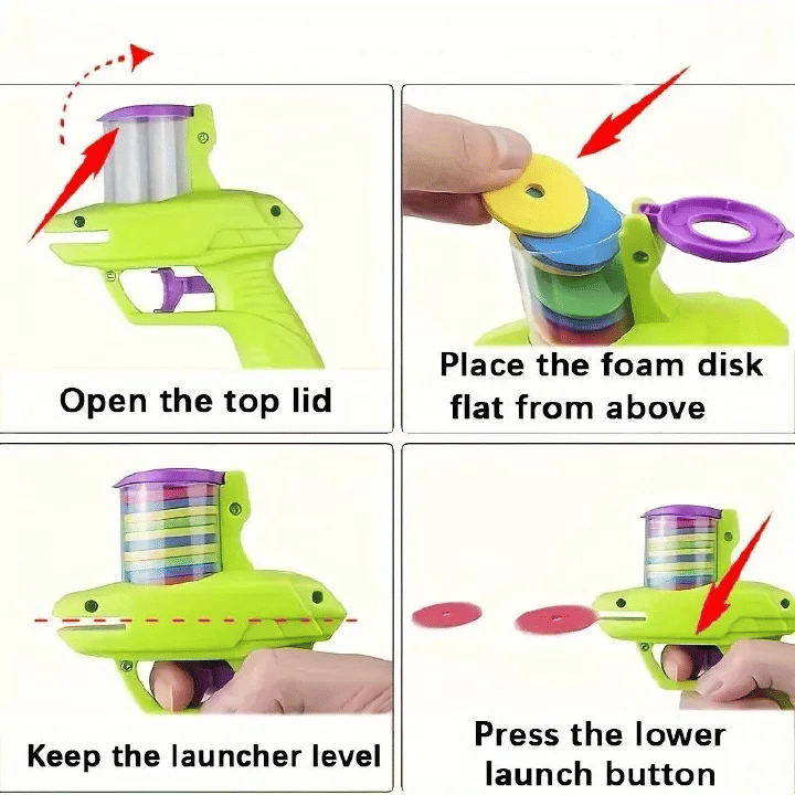 Carrot Flying Disc Launcher Toy for Kids Interactive Outdoor Game