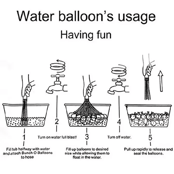Generic 111-Piece Rapid-Fill Water Balloon Bomb Set Pack