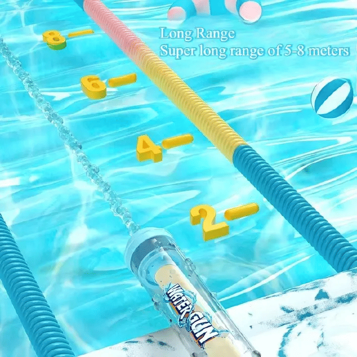 Fireworks Spray Pull-Back Water Gun for Kids Pool Play