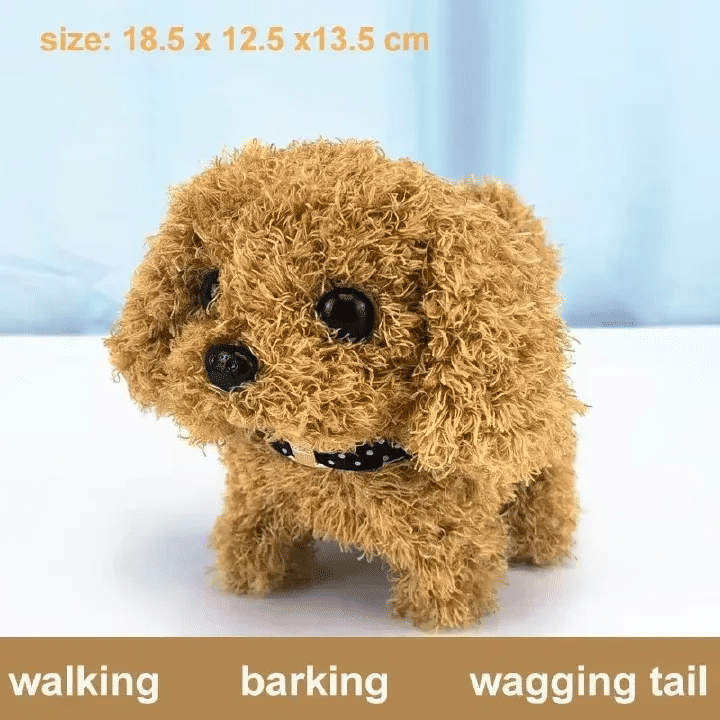 Generic Interactive Walking Puppy Dog Toy Plush Electronic Pet Brown