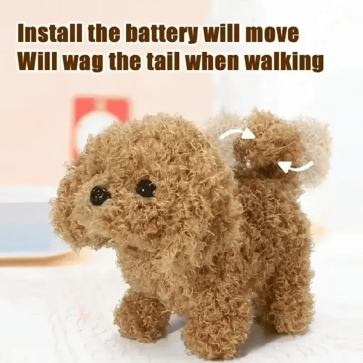 Generic Interactive Walking Puppy Dog Toy Plush Electronic Pet Brown