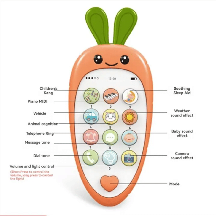 Baby Phone Toy Musical Early Learning Simulation Telephone