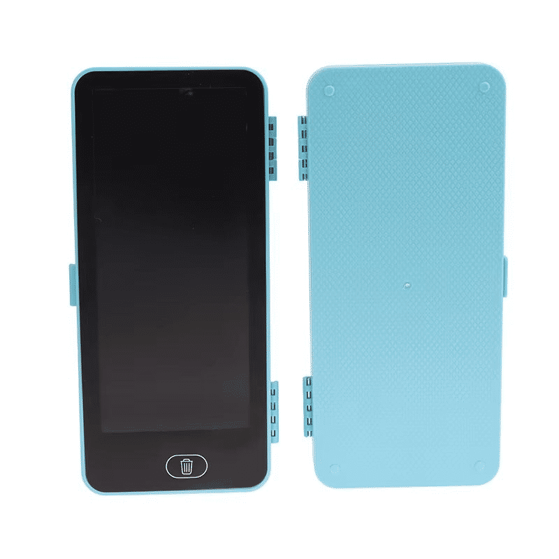 Generic 2-in-1 LCD Screen Pencil Case Erasable Drawing Board Stationery Box