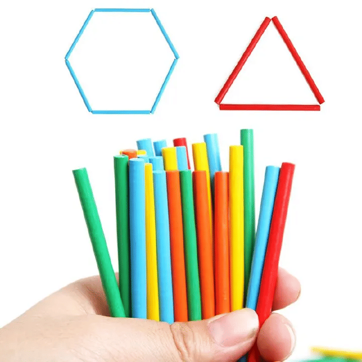 Wooden Math Counting Sticks Educational Set for Preschool Montessori Learning