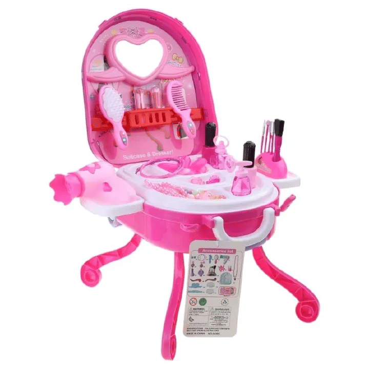 Generic 3-in-1 Kids Makeup Toy Set, 36-Piece Pretend Play Vanity