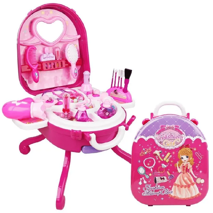 Generic 3-in-1 Kids Makeup Toy Set, 36-Piece Pretend Play Vanity