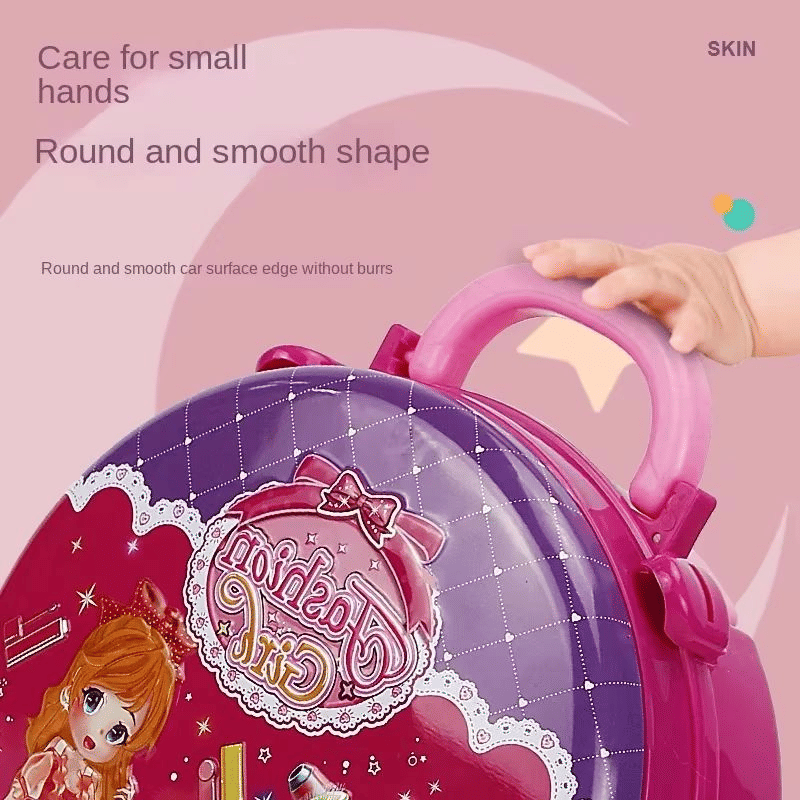 Generic 3-in-1 Kids Makeup Toy Set, 36-Piece Pretend Play Vanity
