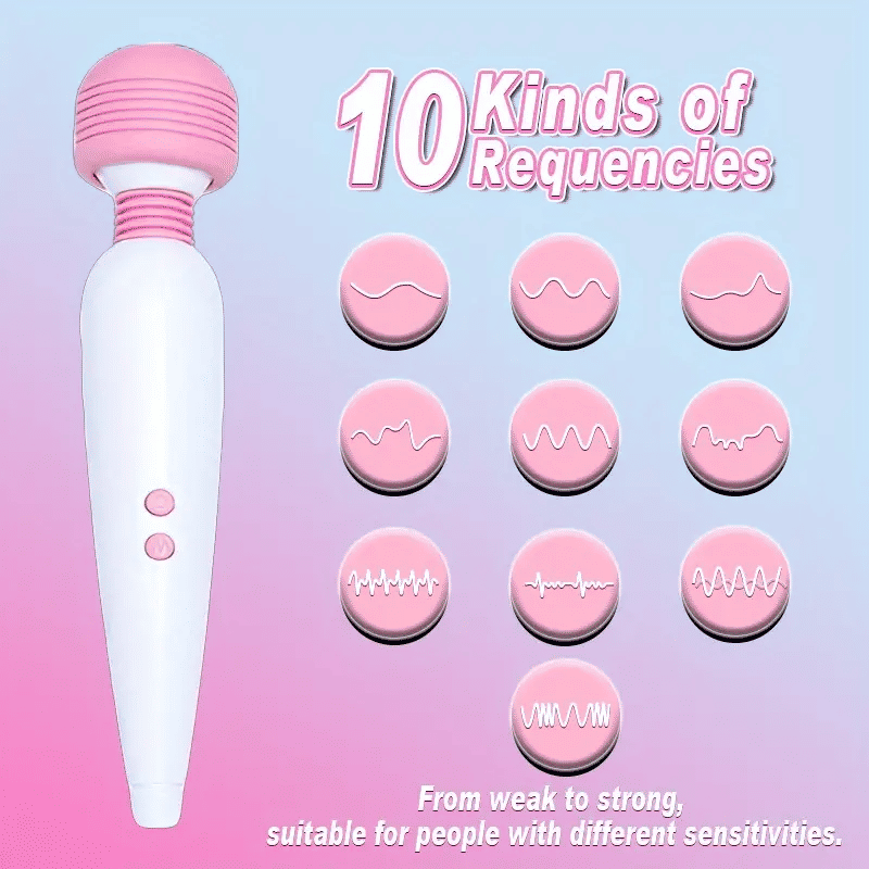 Powerful Rechargeable AV Stick Vibrator for Women with 360° Rotating Function