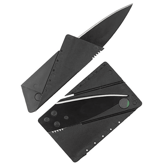 2pcs Credit Card Folding Knife Set Stainless Steel Survival Tool