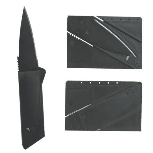 2pcs Credit Card Folding Knife Set Stainless Steel Survival Tool