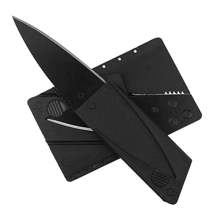 2pcs Credit Card Folding Knife Set Stainless Steel Survival Tool