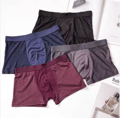 Premium 4-Pack Men's Breathable Boxer Briefs, Soft Polyurethane Blend, Mixed Colors, Size L