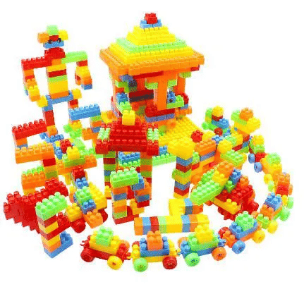 100pc Educational Building Blocks Set Kids Construction Toys Multi-Color