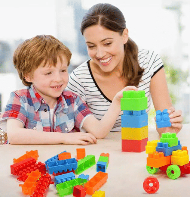 100pc Educational Building Blocks Set Kids Construction Toys Multi-Color