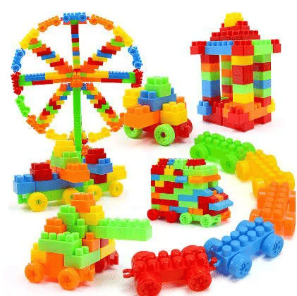 100pc Educational Building Blocks Set Kids Construction Toys Multi-Color